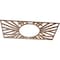 Ekena Millwork Hoover Wood Fretwork Pierced Ceiling Medallion, Walnut, 32"W x 16"H x 11 7/8"ID x 1/4"T CMWP32X16X0250HOWA - alternate 4